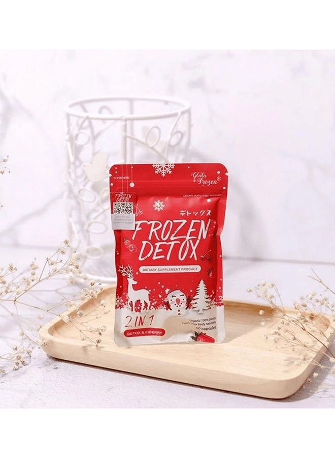 Gluta Frozen Frozen Detox 2-In-1 Detox And Fiberry Dietary Supplement - 60 Capsules - Image 4